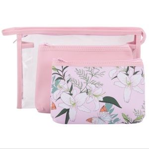 SET OF 3 COSMETIC/TOILETRY BAGS, DIFFERENT SIZES & COLORS!